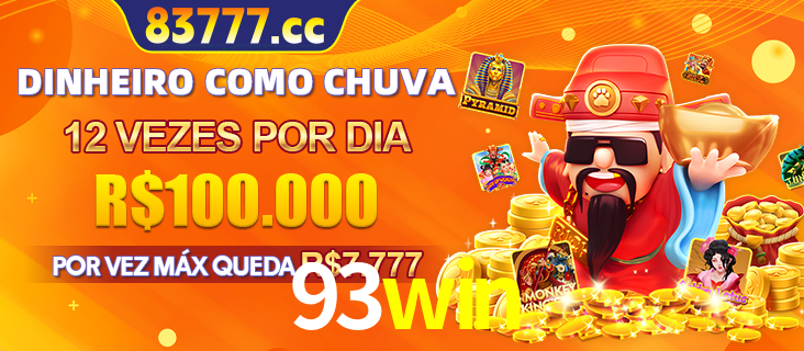 Banner do programa de recompensas Recomende para amigos do 93win, detalhando os bônus por convidar amigos, com prêmios que chegam a R$288.888.