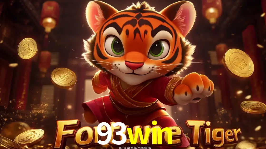 O carismático mascote do jogo de slot Fortune Tiger, um tigre fofo em pose de artes marciais, pronto para trazer sorte e multiplicadores de ganhos no cassino online 93win.